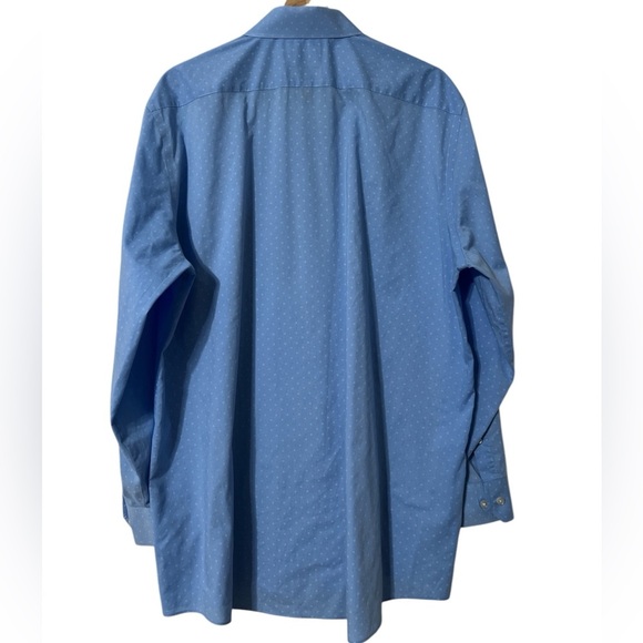 Stafford Shirt Blue XL Sz 17.5 34/35 Cotton Blend Travel - Picture 3 of 8